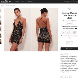 Lucy In The Sky black lace dress halter or plunge